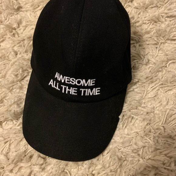 NWOT ZARA baseball hat “Awesome all the time” - Picture 3 of 4